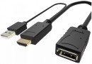 Кабель-переходник HDMI(M) +USB---> DP(F) 0.15m  4K*60Hz VCOM<CG599E>2