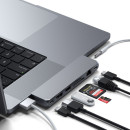 Концентратор USB Type-C Satechi ST-UCPHMXM RJ-45 HDMI USB 3.0 microSD 2 х USB Type-C SD mini-Jack3.5 серый5
