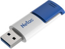Флеш Диск Netac U182 Blue 256Gb <NT03U182N-256G-30BL>, USB3.0, сдвижной корпус, пластиковая чёрно-синяя2