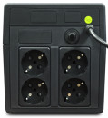 UPS POWERMAN Back Pro 1050, line-interactive, 1050VA, 600W, 4 euro sockets with backup power, battery 12V 7Ah 2 pcs., 353mm x 149mm x162mm, 7.9 kg.2