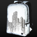 Рюкзак BRAUBERG REFLECTIVE универсальный, светоотражающий, "City", серый, 42х30х13 см, 2707572