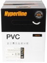 Кабель информационный Hyperline FUTP4-C5E-S24-IN-PVC-GY-305 кат.5е F/UTP общий экран 4X2X24AWG PVC внутренний 305м серый5