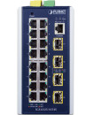 PLANET IGS-6325-16T4S IP30 Industrial L3 16-Port 10/100/1000T + 4-port 1G/2.5G SFP Full Managed Switch (-40 to 75 C, dual redundant power input on 9~48VDC terminal block, 2*DI, 2*DO, ERPS Ring, 1588 PTP TC, Modbus TCP, Cybersecurity features, Hardware Layer3 OSPFv2 and IPv4/IPv6 Static Routing, supports MQTT, supports 100FX, 1000X, and 2.5G SFP)