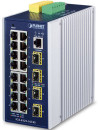PLANET IGS-6325-16T4S IP30 Industrial L3 16-Port 10/100/1000T + 4-port 1G/2.5G SFP Full Managed Switch (-40 to 75 C, dual redundant power input on 9~48VDC terminal block, 2*DI, 2*DO, ERPS Ring, 1588 PTP TC, Modbus TCP, Cybersecurity features, Hardware Layer3 OSPFv2 and IPv4/IPv6 Static Routing, supports MQTT, supports 100FX, 1000X, and 2.5G SFP)2