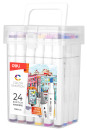 Набор маркеров для скетчинга Deli E70801-24 Color Emotion двойной пиш. наконечник 1мм 24цв. (24шт.)2