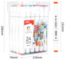 Набор маркеров для скетчинга Deli E70801-24 Color Emotion двойной пиш. наконечник 1мм 24цв. (24шт.)5