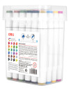 Набор маркеров для скетчинга Deli E70801-24 Color Emotion двойной пиш. наконечник 1мм 24цв. (24шт.)8
