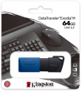 Флеш Диск Kingston 64Gb DataTraveler Exodia M DTXM/64GB USB3.0 черный/синий3
