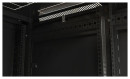 Шкаф серверный Hyperline (TTB-3268-AS-RAL9004) напольный 32U 600x800мм пер.дв.стекл задн.дв.спл.стал.лист 2 бок.пан. 800кг черный 710мм IP20 сталь8