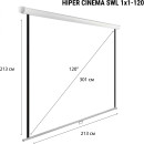 Экран Hiper 213x213см Cinema SWL 1x1-120 1:1 настенно-потолочный рулонный2