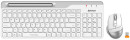 Клавиатура + мышь A4Tech Fstyler FB2535C клав:белый/серый мышь:белый/серый USB беспроводная Bluetooth/Радио slim4
