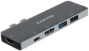 Концентратор USB Type-C Canyon CNS-TDS05B 1 х USB 3.0 USB 2.0 USB Type-C SD/SDHC microSD microSDXC SDXC 2 x HDMI серый2