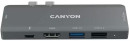 Концентратор USB Type-C Canyon CNS-TDS05B 1 х USB 3.0 USB 2.0 USB Type-C SD/SDHC microSD microSDXC SDXC 2 x HDMI серый4