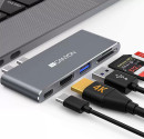Концентратор Thunderbolt 3 Canyon CNS-TDS05DG 1 х USB 3.0 HDMI SD/SDHC microSD microSDXC SDXC Thunderbolt3 серый3