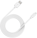 CANYON MFI C48 Lightning USB Cable for Apple , round, PVC, 2M, OD:4.0mm, Power+signal wire: 21AWG*2C+28AWG*2C,  Data transfer speed:26MB/s, White.  With shield , with CANYON logo and CANYON package.  Certification: ROHS, MFI.