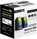 Акустическая система 2.0 ExeGate Accord 230 (питание USB,Bluetooth, 2х3Вт (6Вт RMS), 60-20000Гц, цвет черный, RGB подсветка, Color Box)2