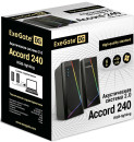 Акустическая система 2.0 ExeGate Accord 240 (питание USB, 2х3Вт (6Вт RMS), 60-20000Гц, цвет черный, RGB подсветка, Color Box)2