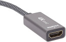 Адаптер miniDP --> HDMI-F 0.15м ,  оплетка, 4K@60Hz, Telecom (TA565)4