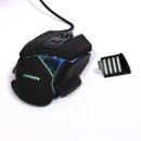Мышь проводная игровая SONNEN Q10, 7 кнопок, программируемая, 6400 dpi, LED-подсветка, черная, 5135223
