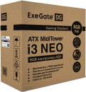 Корпус Miditower ExeGate i3 NEO-NPX500 (ATX, NPX500 12см, 2*USB+1*USB3.0, HD аудио, черный, 3 вент. 12см с RGB подсветкой, контроллер + ПДУ, ARGB MB кабель, пылевые фильтры, боковая панель - закаленное стекло)9