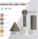 Фреза алмазная пальчиковая DIAM 10x50xМ14 Extra LineV-TECH (вакуумное спекание)керамика, керамогра3