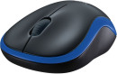 Мышь беспроводная Logitech M185 чёрный синий USB + радиоканал 910-0022365