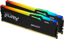 Оперативная память для компьютера 64Gb (2x32Gb) PC5-41600 5200MHz DDR5 DIMM Unbuffered CL40 Kingston FURY Beast RGB KF552C40BBAK2-642