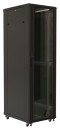 Шкаф серверный Hyperline (TTB-4282-AS-RAL9004) напольный 42U 800x1200мм пер.дв.стекл задн.дв.спл.стал.лист 800кг черный2