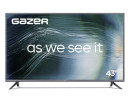 Gazer LED LCD TV 43"(3840x2160) IPS LED, 400cd/m2, USB, HDMI, RCA, CI+ slot, RJ45, miniYPBPR, Multimedia player, Optical, Smart 2+16Gb, DVB-T2/C/S2, 85W, RT2851, Android 9, 2x10W speaker, grey.