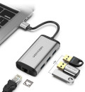 Vention USB 3.0 to USB3.0*3/Gigabit Ethernet Docking Station2