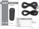 Мобильные колонки SVEN PS-160 2.0 чёрные (2x6W, Waterproof (IPx6), TWS, Bluetooth, FM, USB, microSD, RGB подсветка, 1200 мАч)3