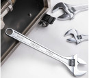Разводной ключ Deli DL018A 18&quot; Длина: 450 мм. Регулируемый размер зажима: 0-55 мм. Кованая специальная инструментальная сталь. Хромированная отделка.6