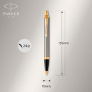 Набор ручек Parker IM Core TK223 (CW2093217) Brushed Metal GT подар.кор. ручка роллер, ручка шариковая сменный стержень 1стерж. кругл.2