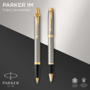Набор ручек Parker IM Core TK223 (CW2093217) Brushed Metal GT подар.кор. ручка роллер, ручка шариковая сменный стержень 1стерж. кругл.6