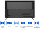 Телевизор 40" Kivi 40F740NB черный 1920x1080 60 Гц Wi-Fi Smart TV 3 х HDMI 2 х USB RJ-455