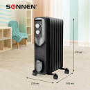 Масляный радиатор Sonnen DFN-07BL 1500 Вт черный/серый3