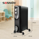 Масляный радиатор Sonnen DFN-09BL 2000 Вт черный/серый3