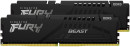 Оперативная память для компьютера 64Gb (2x32Gb) PC5-44800 5600MHz DDR5 DIMM Unbuffered CL40 Kingston FURY Beast KF556C40BBK2-64