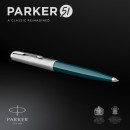Ручка шариков. Parker 51 Core (CW2123508) Teal Blue CT M черн. черн. подар.кор. сменный стержень 1стерж. кругл. 1цв.2