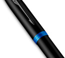 Ручка роллер Parker IM Vibrant Rings T315 (CW2172860) Marine Blue PVD F черн. черн. подар.кор.7