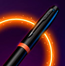 Ручка перьев. Parker IM Vibrant Rings F315 (CW2172944) Flame Orange PVD M сталь нержавеющая подар.кор.7