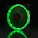 IRIS 12 GREEN 0R400042(Singel LED fan, 1pcs/pack), 12025 LED PWM fan, O-type LED brings visible color &amp; brightness, Anti-vibration rubber pads in all four corners, Optimized fan blade design / 15pcs LED / Mesh cable, green3