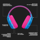 Гарнитура/ Logitech Headset G435 LIGHTSPEED Wireless Gaming  BLUE - Retail5