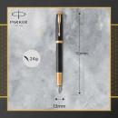 Ручка перьев. Parker IM Premium F323 (CW1931646) Black GT F сталь нержавеющая подар.кор.3