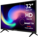Телевизор 32" TopDevice TDTV32BS01H_BK черный 1366x768 60 Гц Smart TV Wi-Fi 3 х HDMI 2 х USB RJ-454