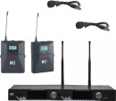 Радиосистема [T-521UL] ITC, UHF двухканальная радиосистема с двумя петличными микрофонами. LCD дисплей. True Diversity. Частотный диапазон 470-510 MHz.2