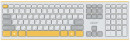 Клавиатура + мышь Acer OCC200 клав:жёлтый мышь:жёлтый USB беспроводная slim Multimedia3
