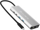 Концентратор USB Type-C j5create JCD403 2 х USB 3.0 RJ-45 HDMI 2 х USB Type-C серебристый