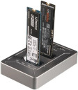 Док-станция SSD AgeStar 31CBNV2C NVMe USB3.1 алюминий серый M2 2280 M-key3