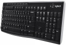 Клавиатура беспроводная Logitech K270 USB черный серый2